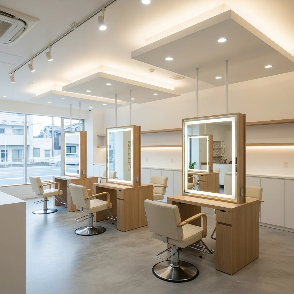 美容サロン・ヘアサロンのLED照明導入事例｜Ra97最高演色・カラーミス35%削減｜LED PRO SHOP