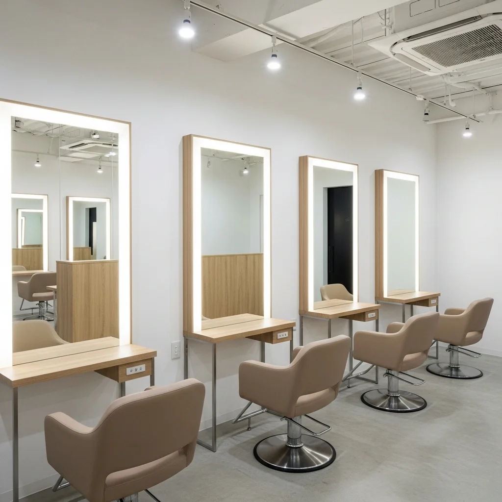 美容室・ヘアサロン LED照明ガイド｜Ra95以上・色温度選定・カラー専用照明と省エネ40%試算