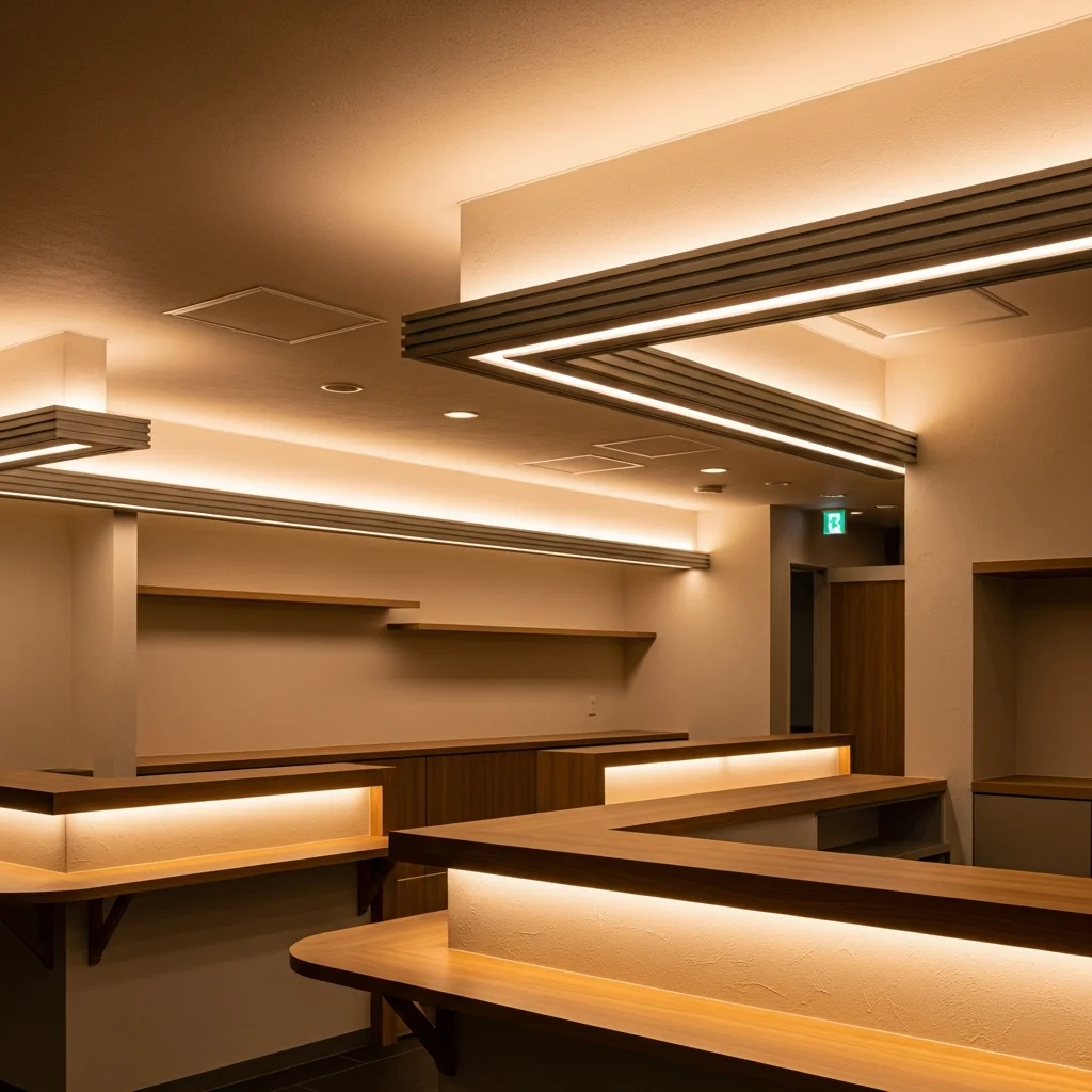 展示会場・見本市会場 LED照明施工事例｜展示ブースRa90/1000lx均一・65%省エネ・年間300万円削減