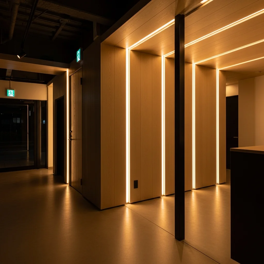屋内プール・スイミングスクール LED照明施工事例｜IP65防水・56%省エネ・年間35万円削減