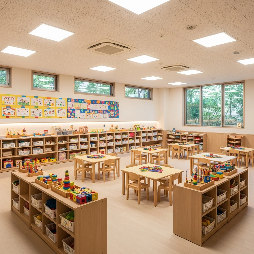 幼稚園・こども園のLED照明施工事例｜日本ネオン株式会社