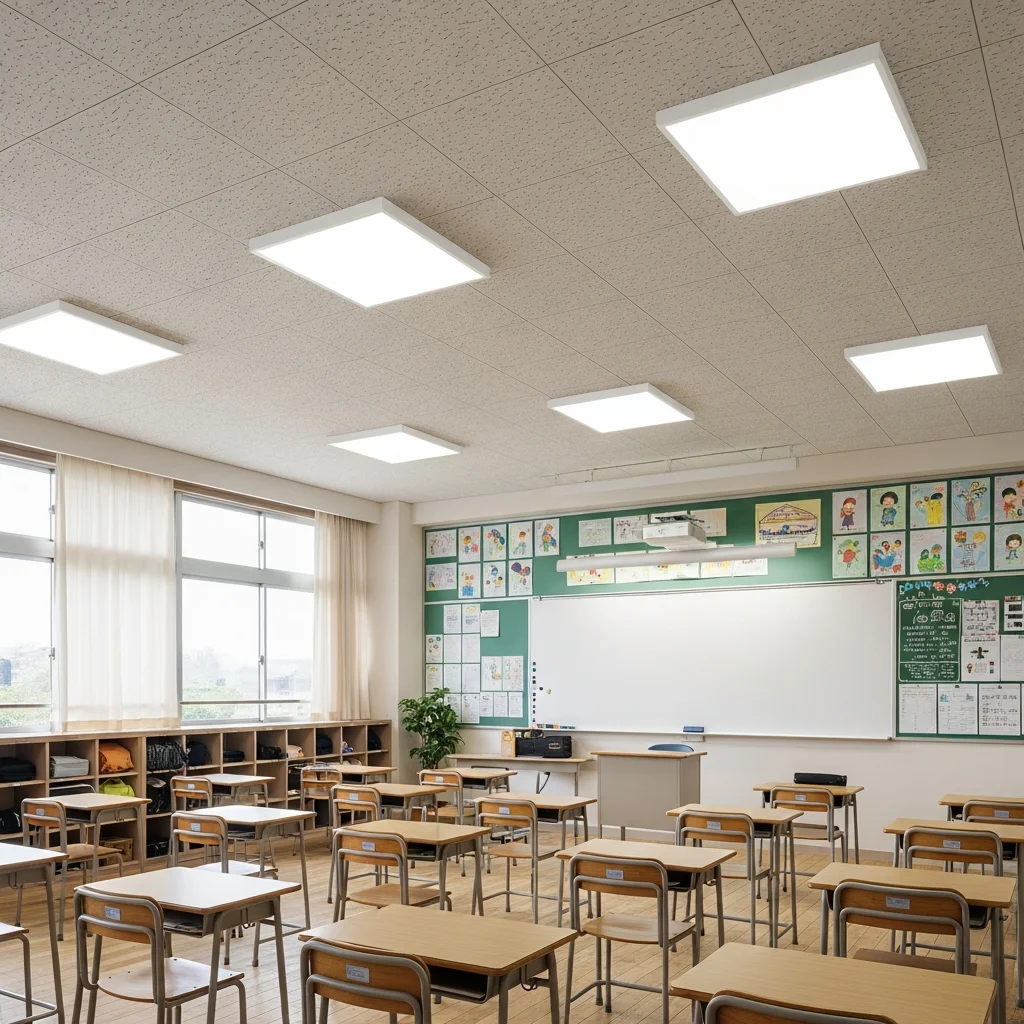 幼稚園・保育園のLED照明導入事例｜子どもの眼に優しいフリッカーフリー・Ra90・56%省エネ｜LED PRO SHOP