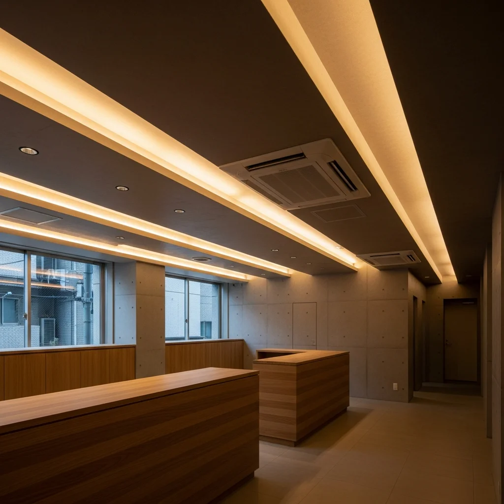 LEDテープ 間接照明 設計・施工ガイド｜コーブ照明・建築化照明 アルミフレーム選定から配線まで