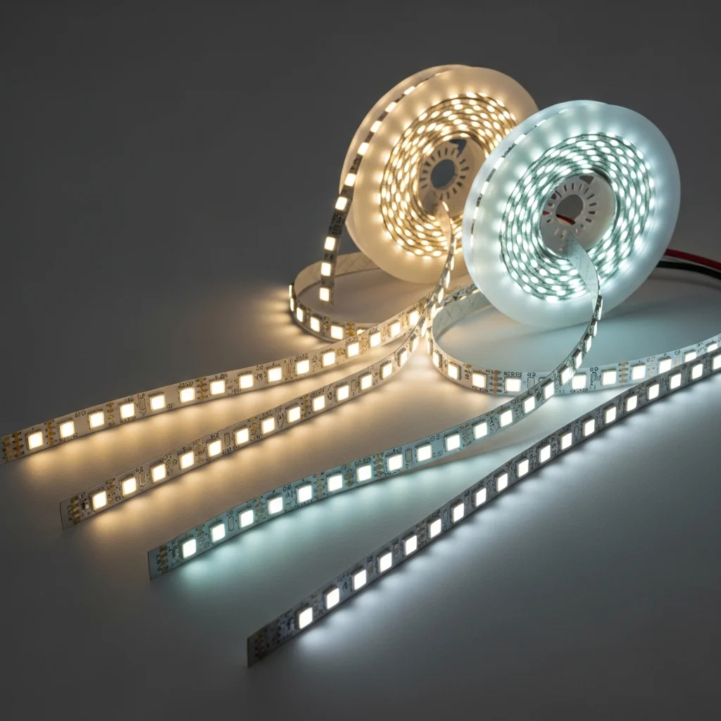 LEDテープカバー・アルミプロファイルとエンドキャップのサイズ比較