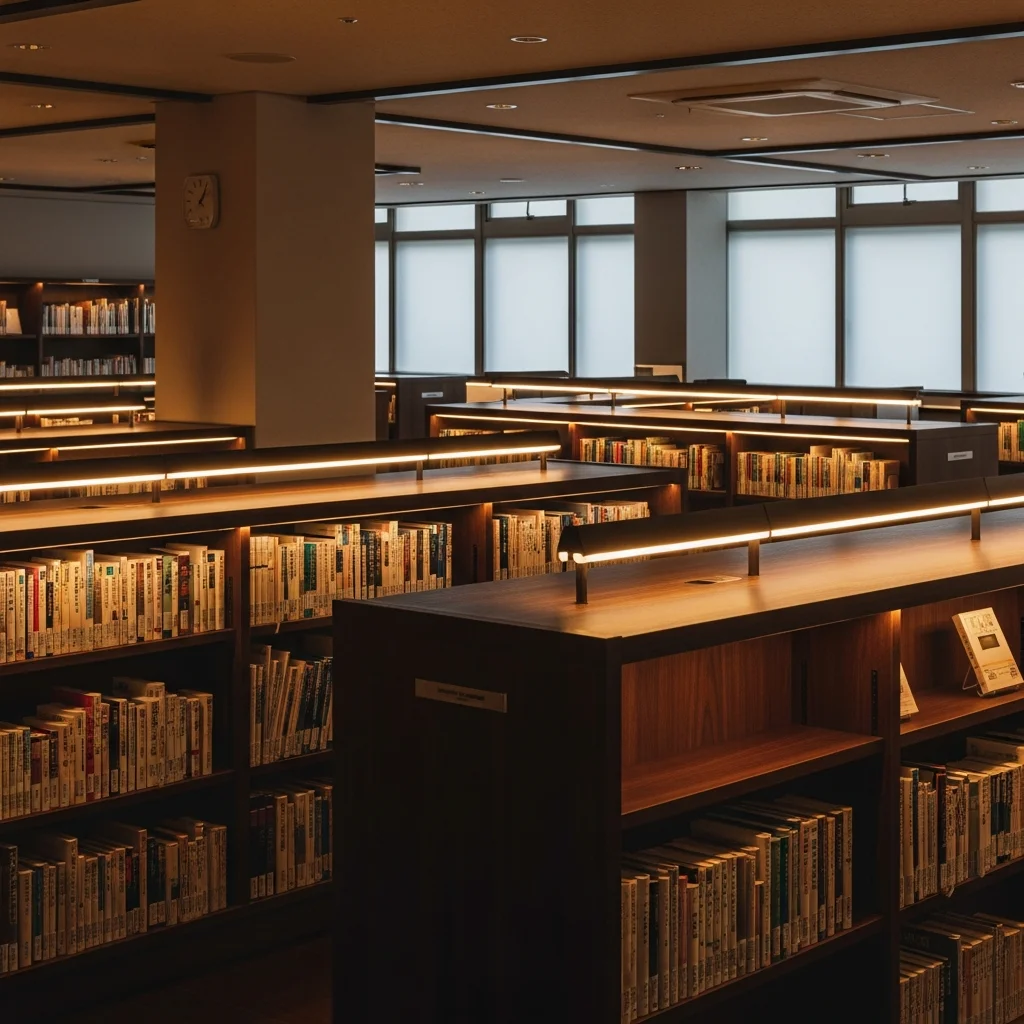 図書館・アーカイブ LED照明施工事例｜Ra90・調光・UV遮断・44%省エネ・年間41万円削減｜LED PRO SHOP