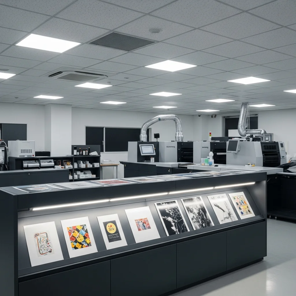 印刷・製版工場 LED照明施工事例｜Ra97・調光・防塵IP44・50%省エネ・年間72万円削減｜LED PRO SHOP