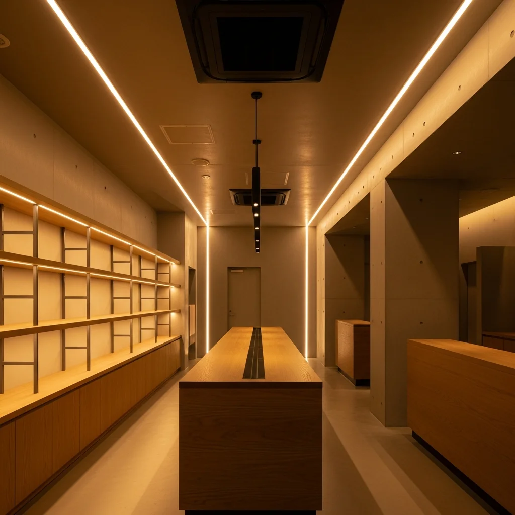 美容院・エステサロンのLED照明施工事例｜鏡前・天井間接・施術スペース