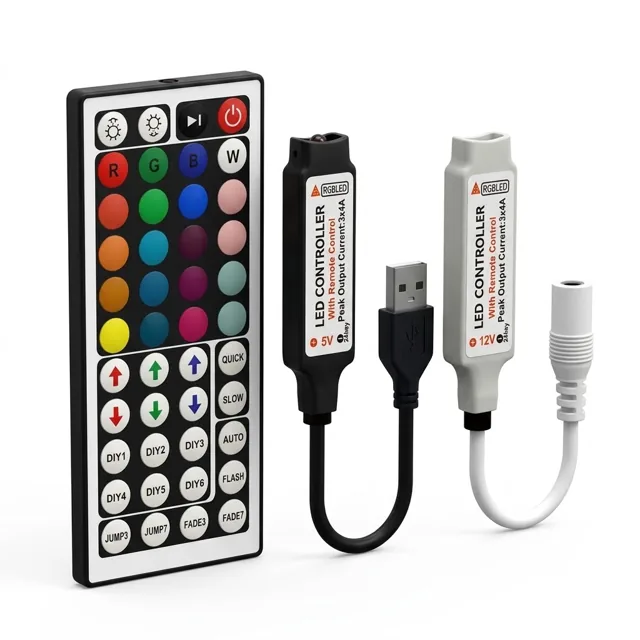赤外線リモコン 44キー(DC/USB)